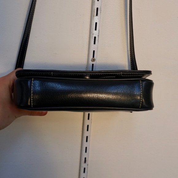 💚 VINTAGE LIZ CLAIBORNE Black Mini Crossbody Bag (OS) - Picture 12 of 15